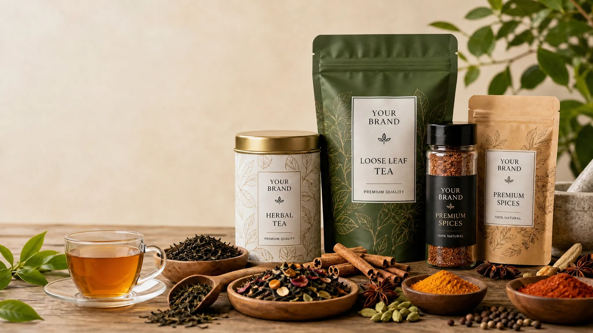 True Ceylon cinnamon quills with ground cinnamon and peppercorns